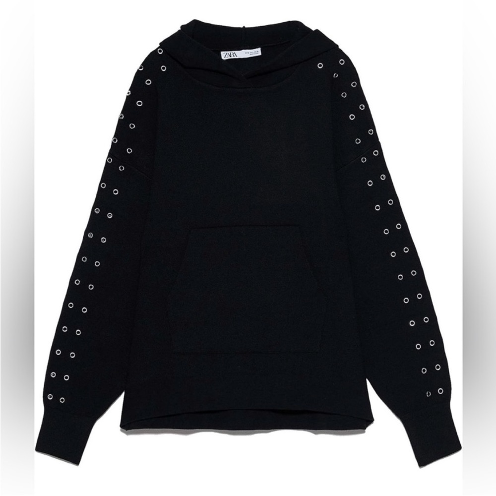 Women’s embellished black hoodie